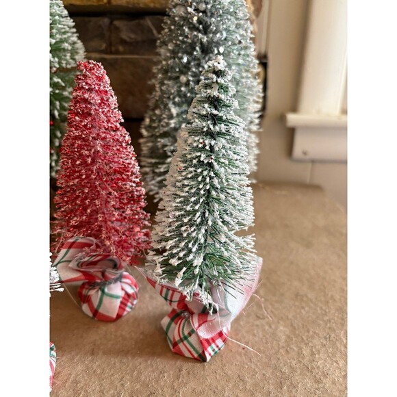 Miniature Bottle Brush Christmas Trees for Christmas and Holiday Decorating - Picture 2 of 8